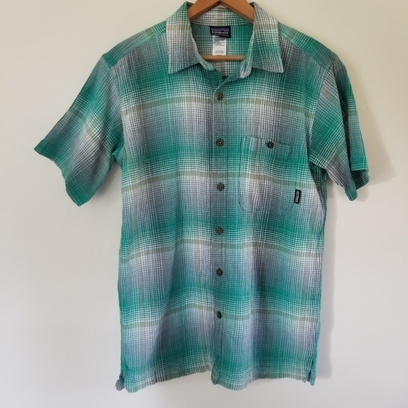 Patagonia Plaid Organic Cotton Collared Button Down Shirt Size Small - Picture 3 of 6